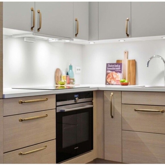 6 Pk 7 9/16 In Center To Center Antique Brass Cabinet Handles Modern Farmhouse - Picture 6 of 6